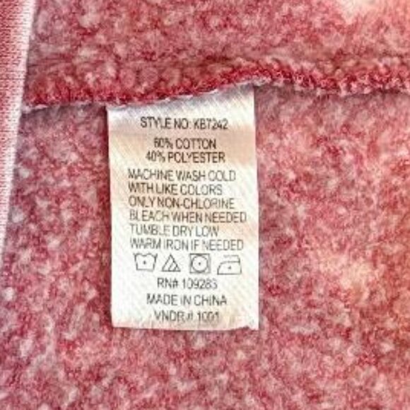 🆕 Vintage Havana (Nordstrom brand) Kids' New Burnout Red Front Lace Hoodie - Picture 6 of 7